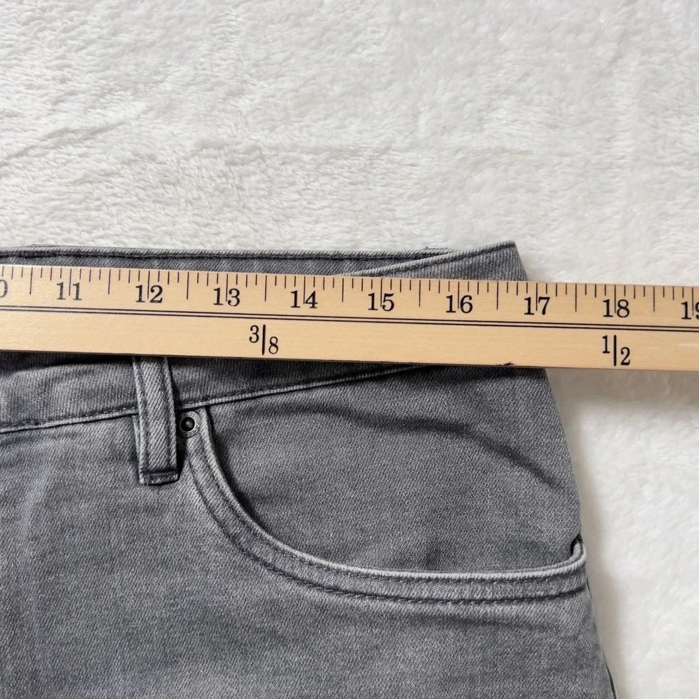 Peter Millar Straight Leg Jeans‎ Mens Sz 34x33 Gray Denim Pants 5 Pocket Stretch